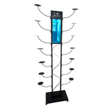 Jacaru Australia empty black metal hat display stand.
