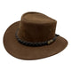 Brown Jacaru 1301 Suede Children's leather hat