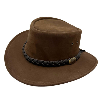 Brown Jacaru 1301 Suede Children's leather hat