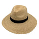Beige Jacaru Raffia Straw Hat Wide Brim