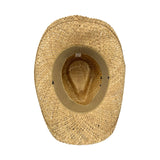 Natural Jacaru Straw Cowboy Hat with Turquoise beads