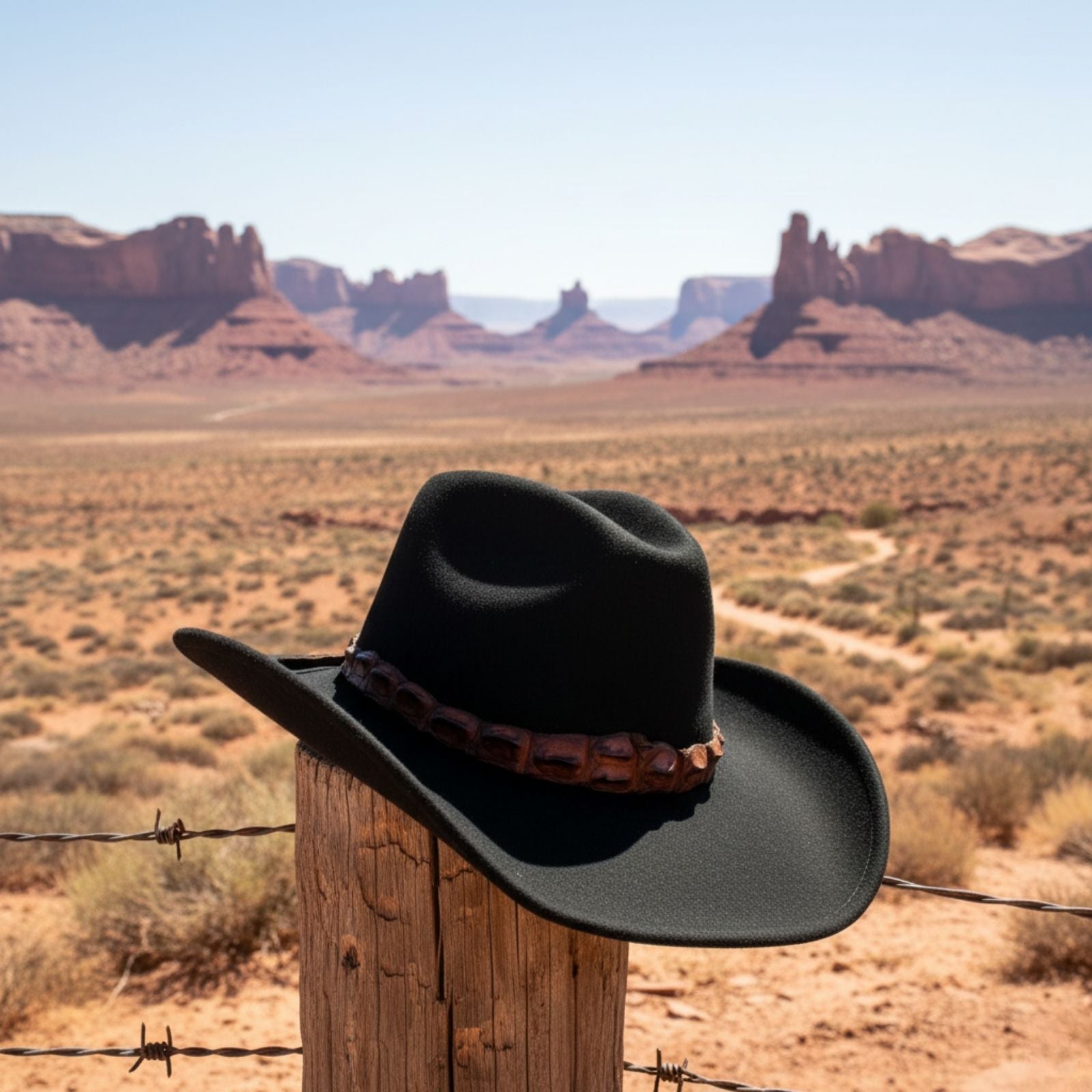 black Jacaru 1846 Mustang Wool Felt Special Edition Hat in outdoor 