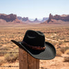black Jacaru 1846 Mustang Wool Felt Special Edition Hat in outdoor 