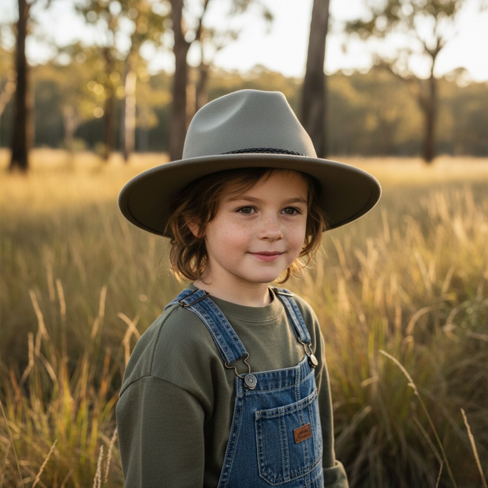 Boy wearing Stone Jacaru 1847 Outback Fedora