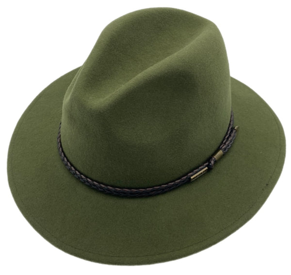 Chive Green Jacaru 1847 Outback Fedora