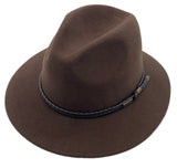 Chocolate Brown Jacaru 1847 Outback Fedora 