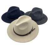 Cream Jacaru 1847 Outback Fedora, Dark Grey Jacaru 1847 Outback Fedora,Navy Jacaru 1847 Outback Fedora