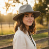 Woman Wearing Stone Jacaru 1855 Poet Hat