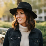 Woman Wearing Black Jacaru 1855 Poet Hat