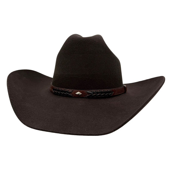  Dark Brown Jacaru 1857 Wool Felt Cowboy Hat