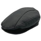 A Black kangaroo leather driver's cap with visible stitching and a flat brim.