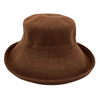 brown Jacaru 1506 Knitted Bucket Hat - Large Brim
