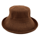 brown Jacaru 1506 Knitted Bucket Hat - Large Brim