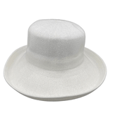 white Jacaru 1506 Knitted Bucket Hat - Large Brim