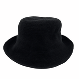 black Jacaru 1507 Knitted Bucket Hat with Small Brim