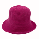 pink Jacaru 1507 Knitted Bucket Hat with Small Brim