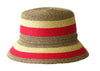red Jacaru 1751 Striped Short Brim Hat