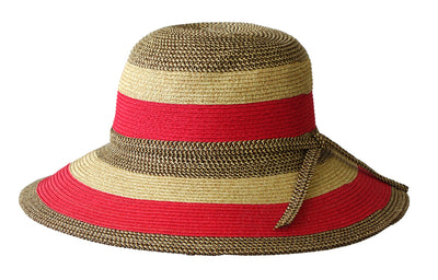 Jacaru 1752 Striped Wide Brim Hat