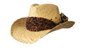 Jacaru 1818E Straw Cowboy Hat with Scarf