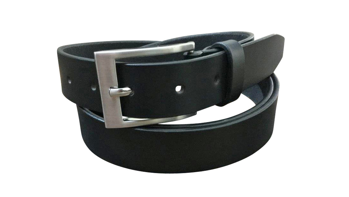 Jacaru 6011 Classic Men Leather Belt 40mm in black