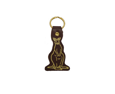 Jacaru 6408 Kangaroo Printed Leather Keyring