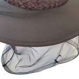 Close-up view showing the detailed mesh net and hat design
