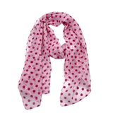 Jacaru 1684/5 Pink Polkadots Scarf