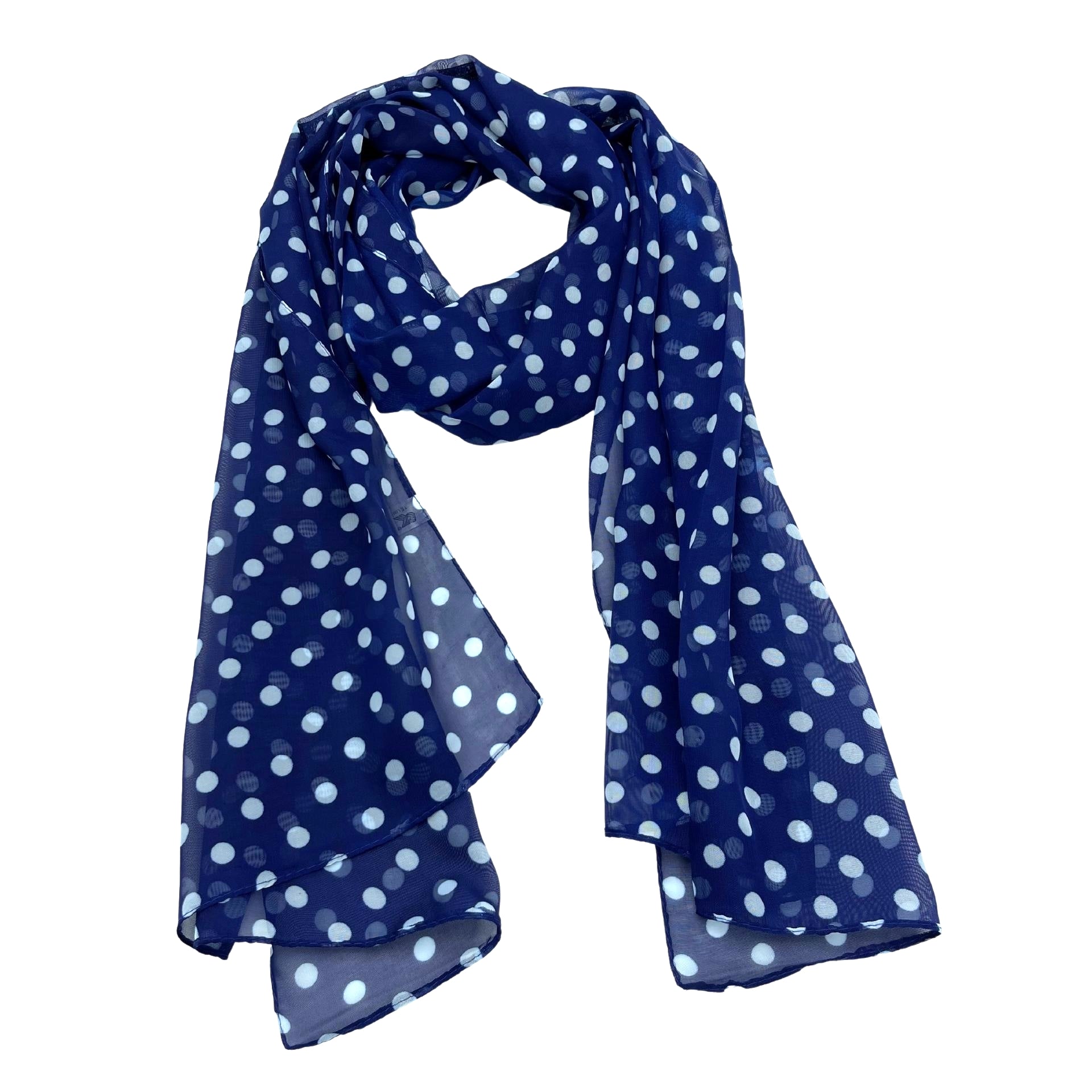 Jacaru 1684/2 Blue Polkadots Scarf