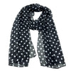 Jacaru 1684/1 Black Polkadots Scarf
