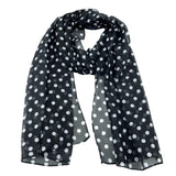 Jacaru 1684/1 Black Polkadots Scarf
