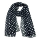 Jacaru 1684/1 Black Polkadots Scarf
