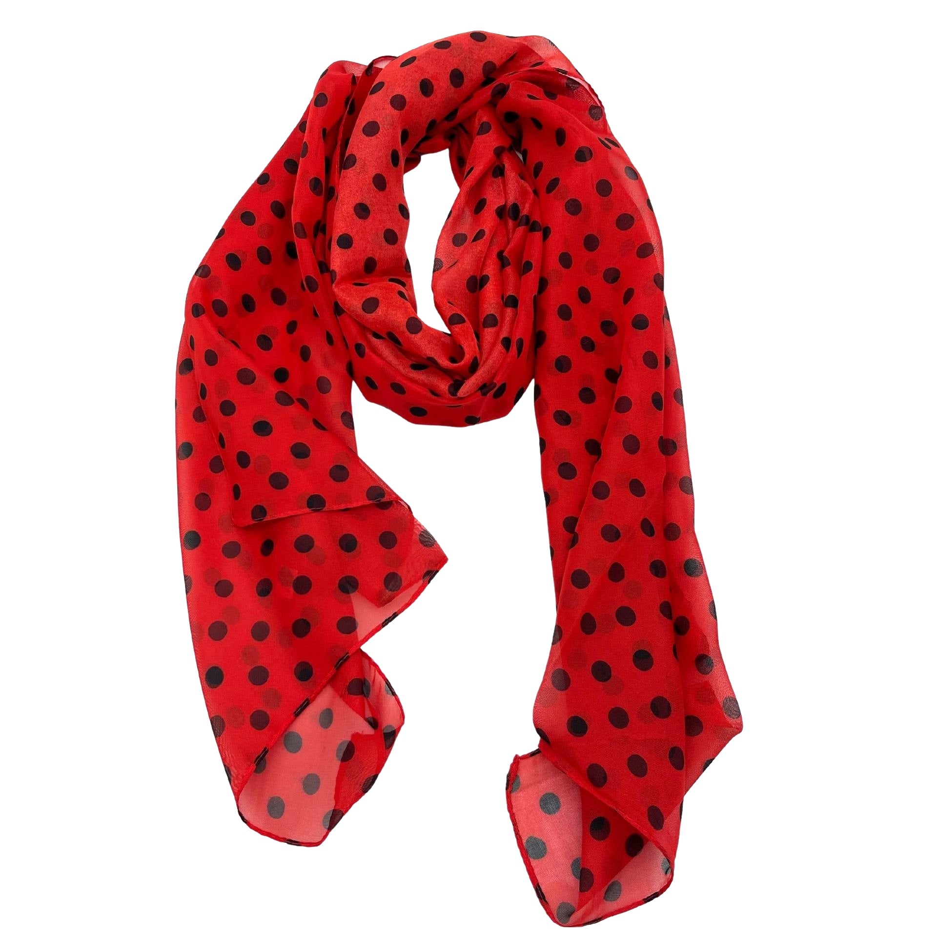 Jacaru 1684/3 Red Polkadots Scarf