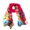 Jacaru 1685 Pink Flower Scarf