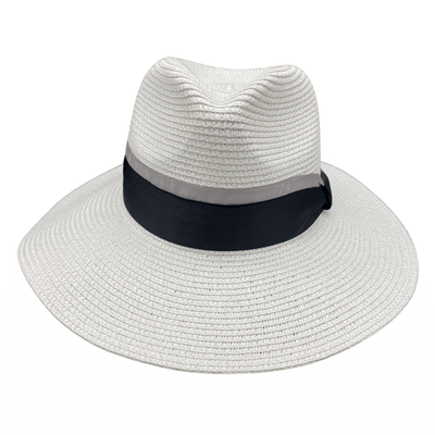 Jacaru 1867 White Panama Hat Ribbon