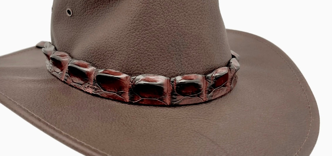 Jacaru 6564 Crocodile Leather Hatband