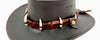 Jacaru 6569 Crocodile Leather Hatband with 9 Croc Teeth